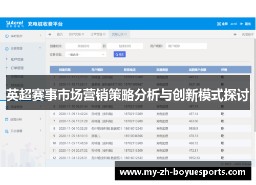 英超赛事市场营销策略分析与创新模式探讨